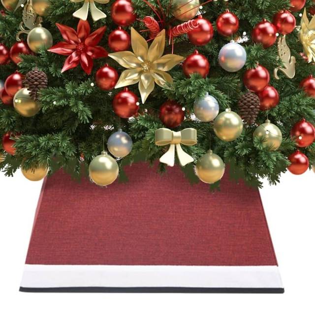 Billede af vidaXL skjuler til 48x48x25 cm rød og hvid Juletræstæppe